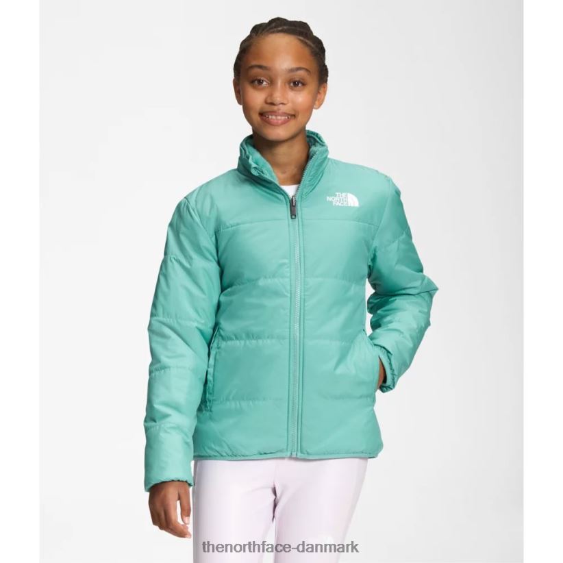 vendbar mosbudsjakke til piger TZNT0D5321 wasabi The North Face