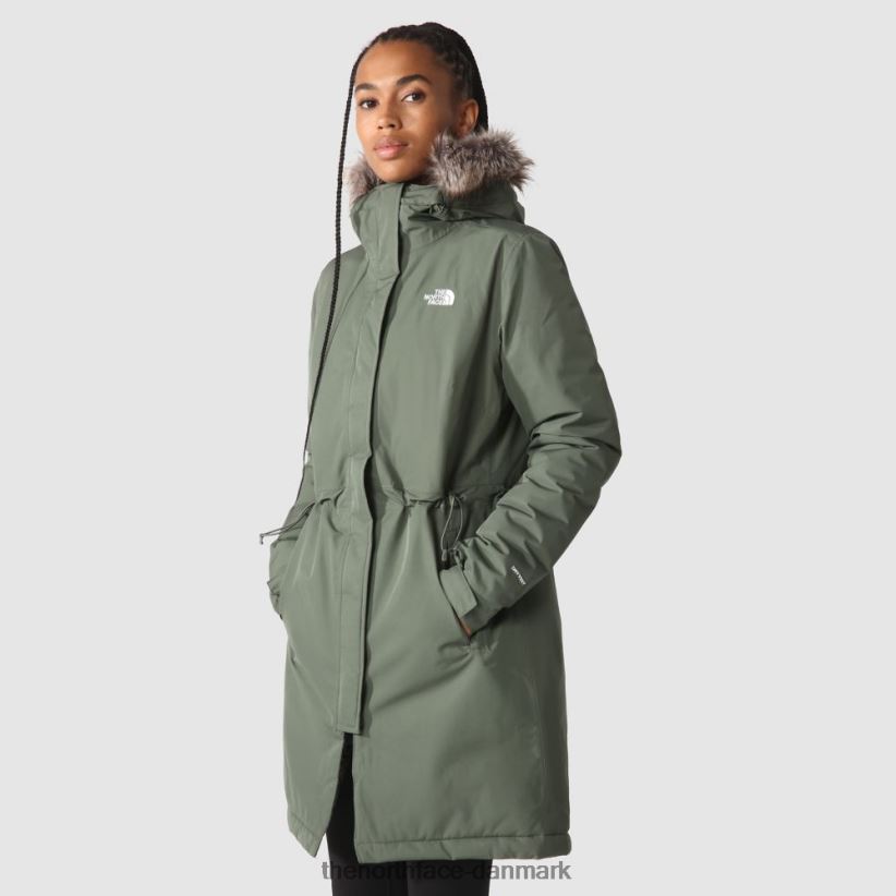 kvinder genbrugt zaneck parka TZNT0D441 timian The North Face