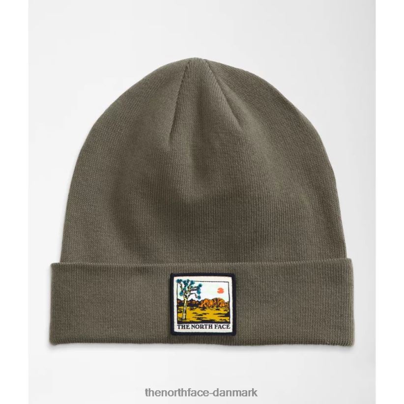 broderet jordlandskabsbeanie TZNT0D3911 timian The North Face